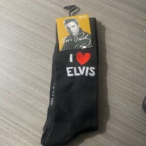 I love Elvis black socks
